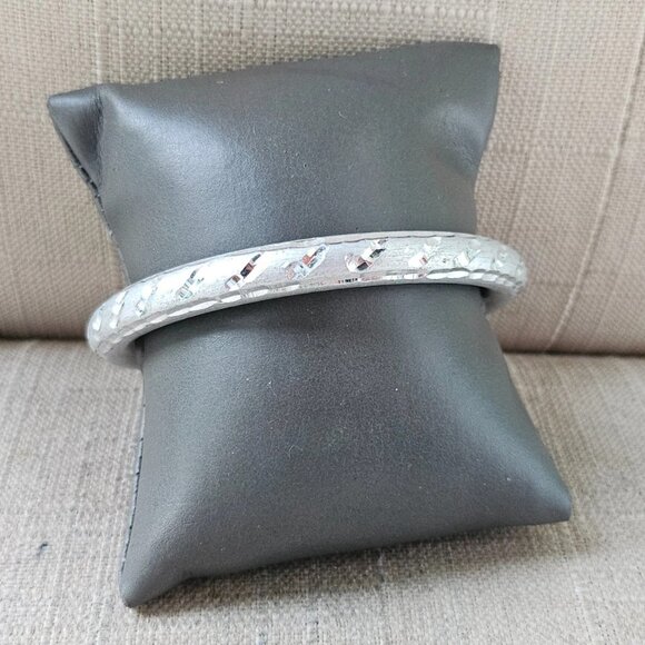 Men Bracelet Silver Tone Fashion Jewelry Thick Metal Cuff Wrist Band Size 7 inch - Picture 4 of 10
